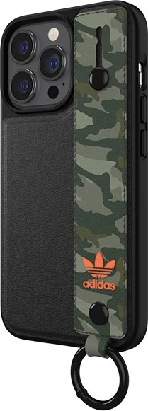 Mbështjellës Adidas OR Hand Strap Case për iPhone 13/13 Pro 6.1", e zezë-gjelbër