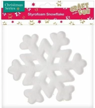 Dekor stiropori Craft with Fun Styrofoam Snowflake 260707, bardhë