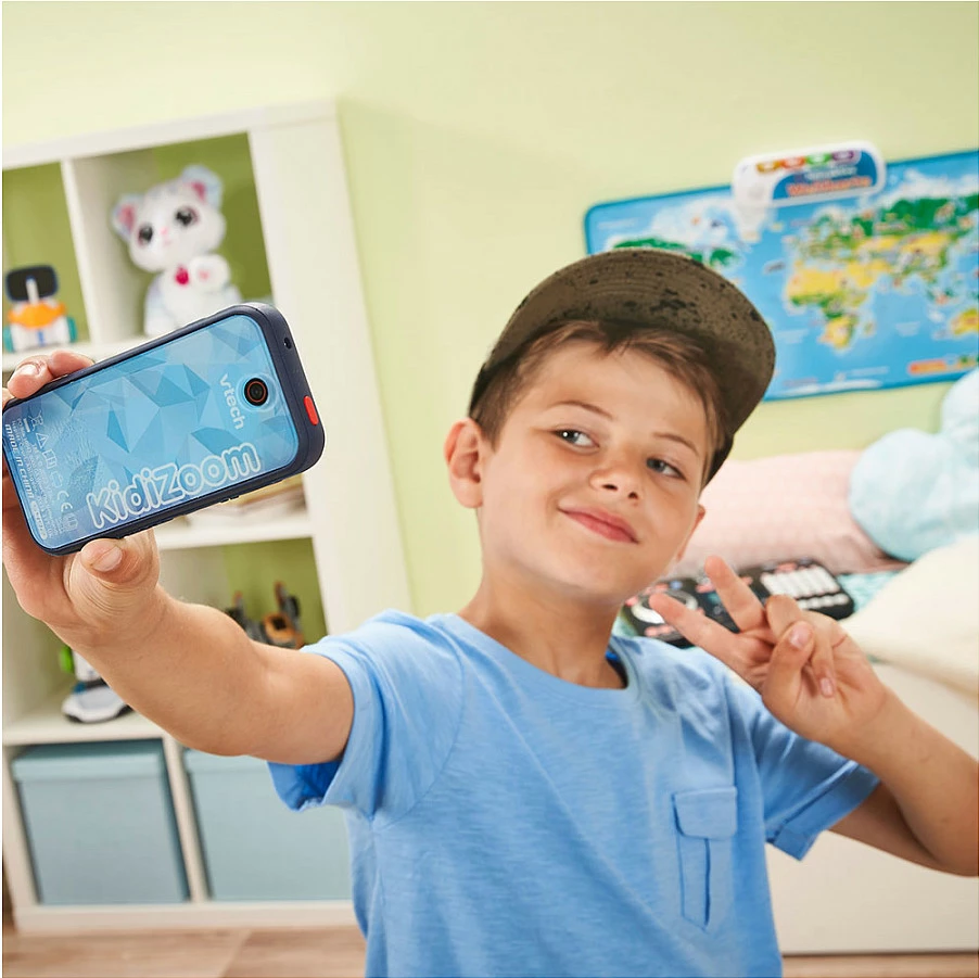 Celular për fëmijë VTech KidiZoom Snap Touch, ekran me prekje 2.4", kamerë 2MP, Bluetooth, MicroSD, i zi