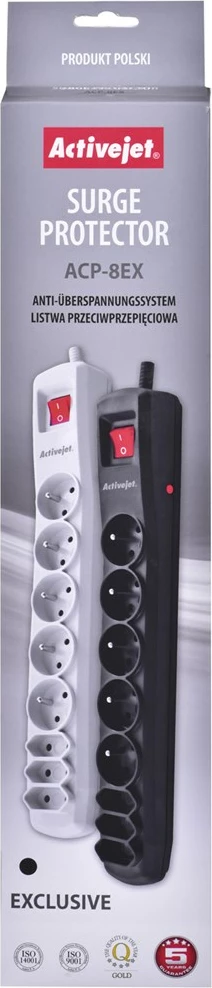 Kabllo vazhduese Activejet APN-8G/5M-BK 