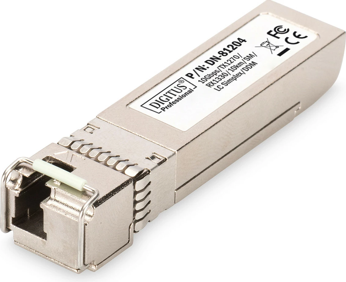 Modul SFP+ Digitus DN-81204, 10Gbps BiDi, SM 10km, LC Simplex, DDM, metalik