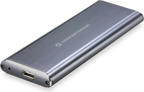 Kasë eksterne SSD Conceptronic M.2 B-Key/B+M-Key, USB-C (USB 3.2 Gen 1), 10 Gbit/s, gri