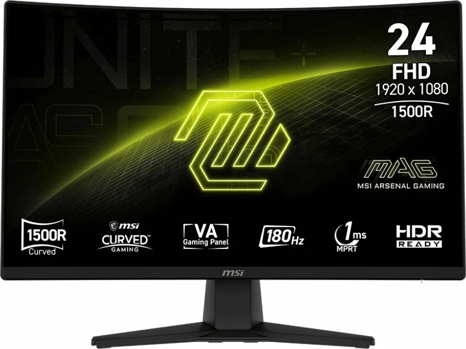 Monitor MSI MAG 242C 23.6\" i lakuar FHD 180Hz 1ms VA HDR, i zi