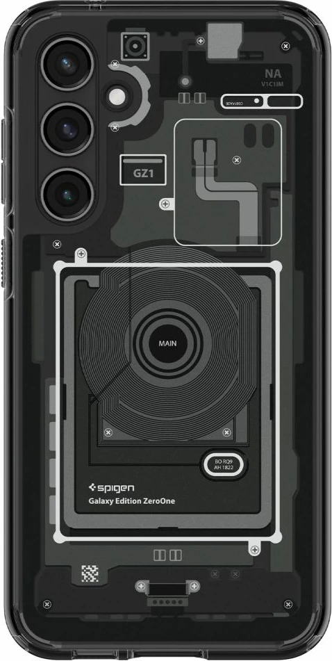 Mbështjellës Spigen Ultra Hybrid për Samsung Galaxy S23 FE, Zero One Pattern, Gri e errët