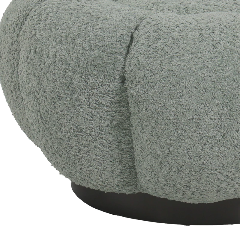 Karrige për bar boucle, ngjyrë e gjelbër e çelët, D60x31cm