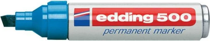 Marker permanent, Edding 500 4-500003/4500003, 7 mm, blu