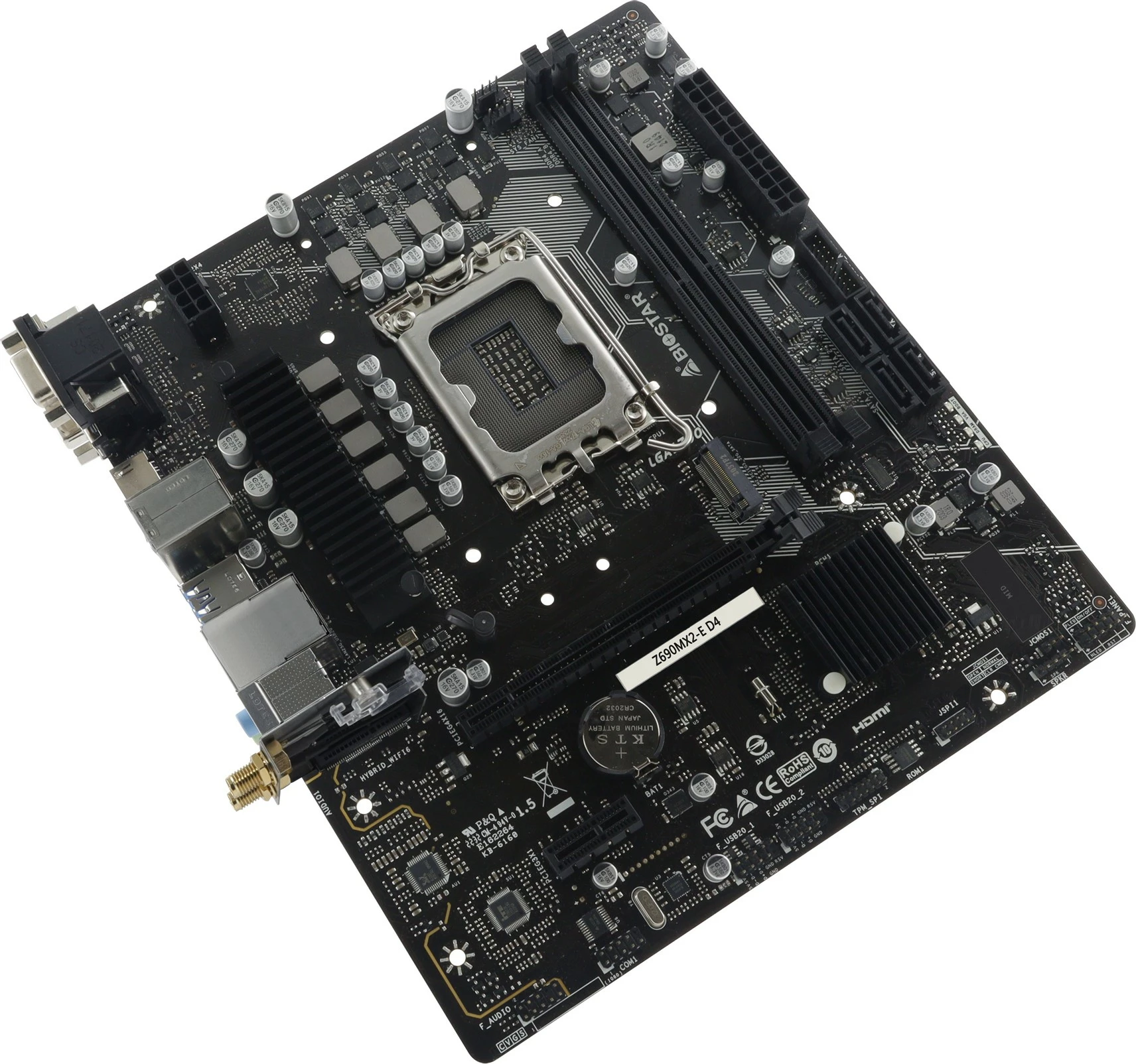 Pllakë amë Biostar Z690MX2-E D4, Intel, LGA 1700, DDR4, micro ATX