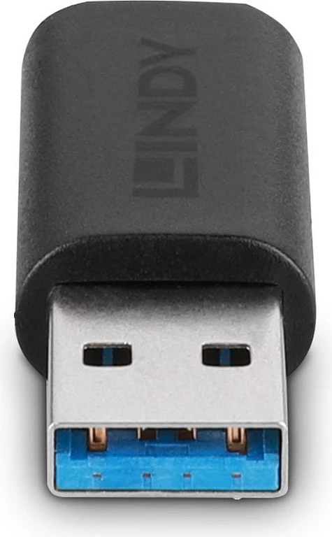 Adapter USB LINDY USB 3.2 Type-A në Type-C, 10Gbps, i zi