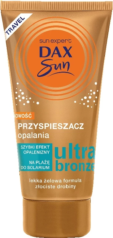 Përshpejtues nxirjeje për trup Dax Sun Golden Glitter Ultra Bronze Travel unisex, 50ml