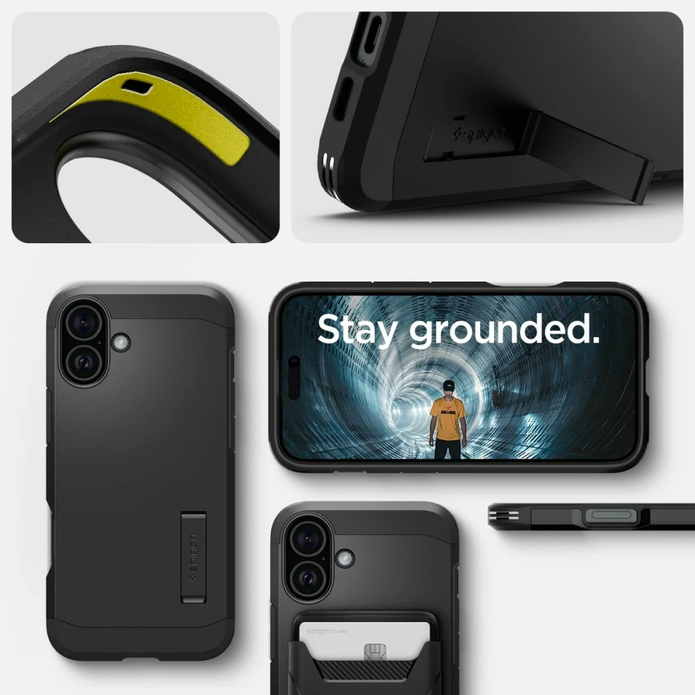 Mbështjellës Spigen Tough Armor Mag për iPhone 16 Plus, MagSafe, i zi