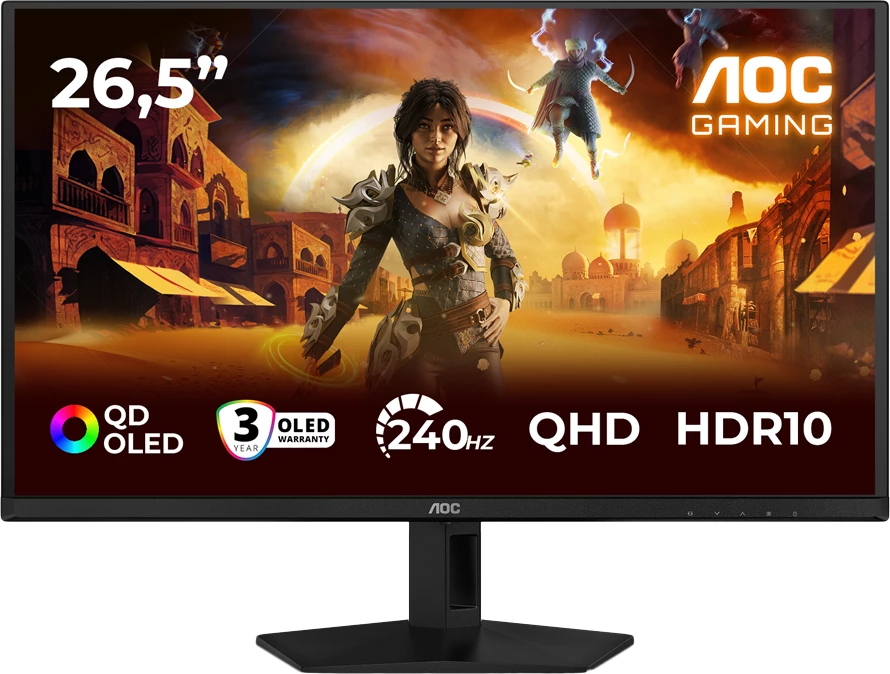 Monitor gaming AOC Q27G41ZDF 26.5" QHD QD-OLED 240Hz HDR10, zi