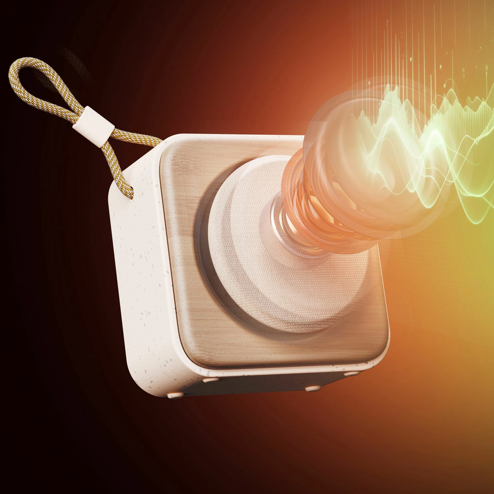 Altoparlant Bluetooth House of Marley Roots, IP67, bateri deri 14 orë, karikim i shpejtë, krem