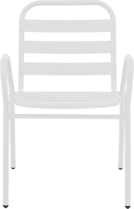 Karrige Sussie e bardhë metalike me shufra alumini 45x62x76cm