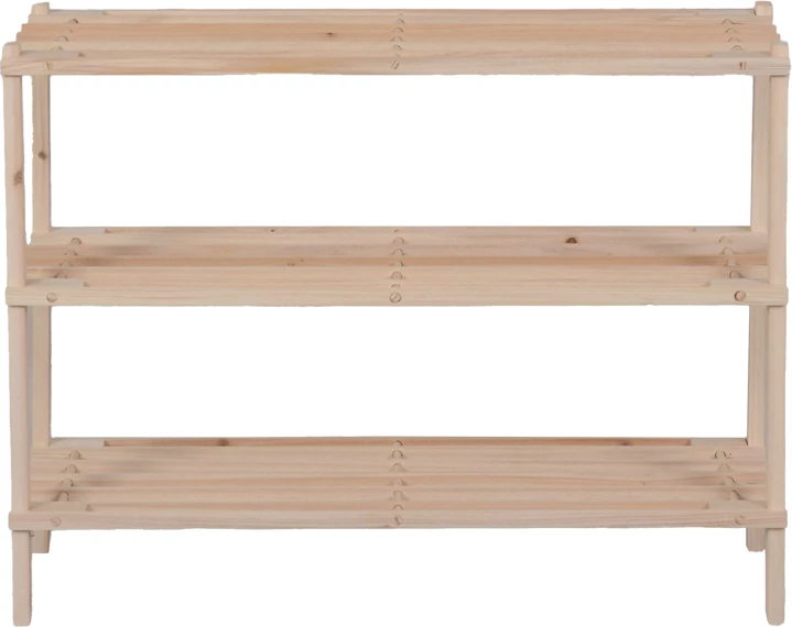 Raft këpucësh për 9 palë, dru bredhi natyral, Steper, 64x26x48.5cm