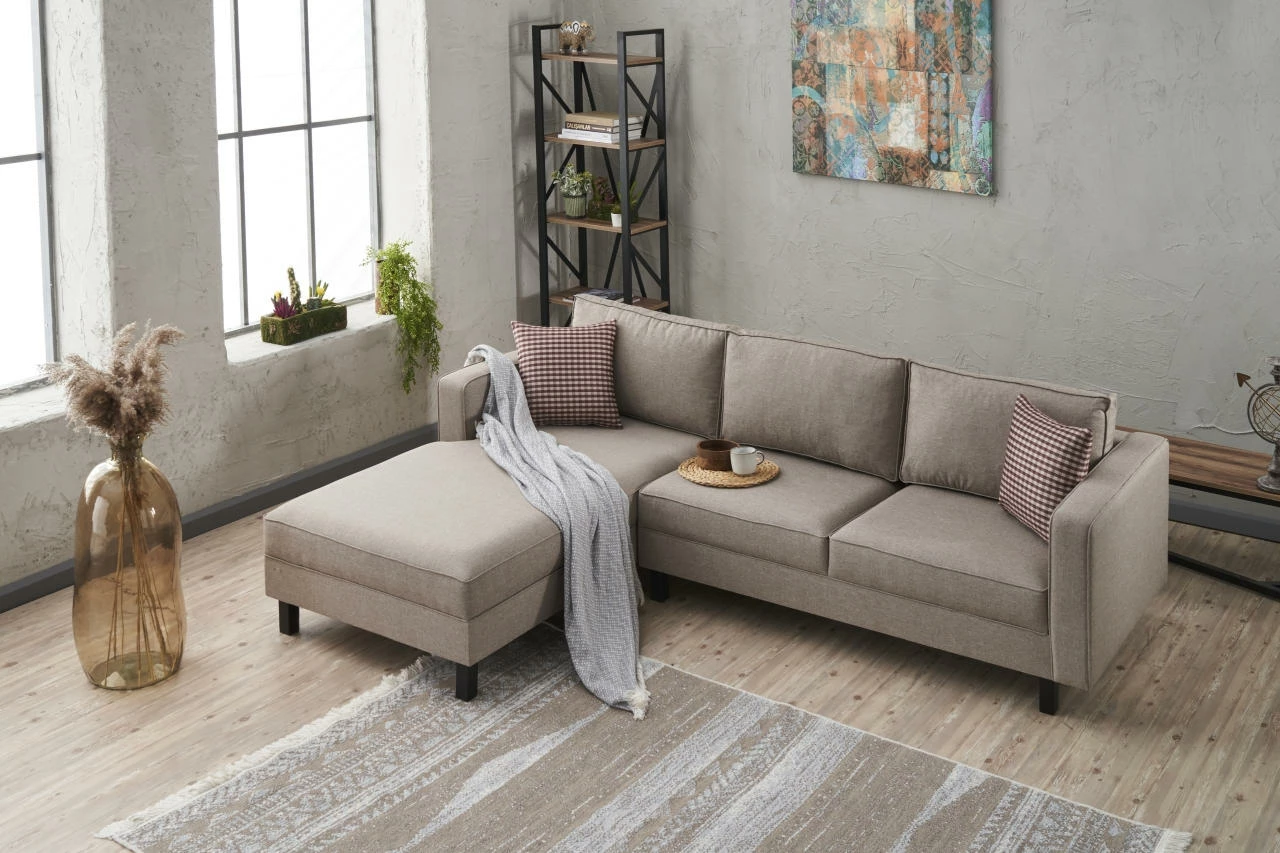Këndare Atelier del Sofa, Kale Linen, kënd i majtë, krem