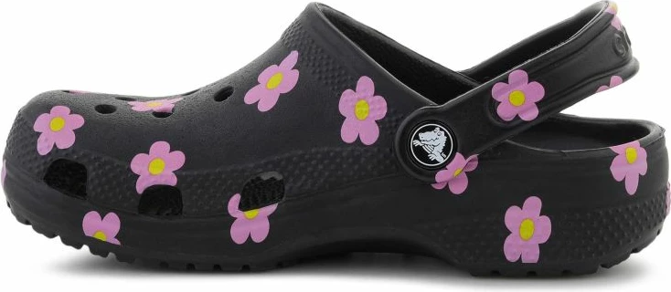 Atlete lifestyle për fëmijë Crocs Classic Flower Clog 212670-001, të zeza
