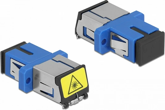 Kuplues fibër optike DeLOCK SC-SC Simplex, single-mode, me mbrojtje lazeri, blu