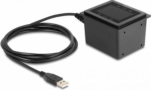 Skaner barkodesh DeLOCK USB 1D/2D i integrum stacionar, 752x480, kabllo 1.5 m, i zi