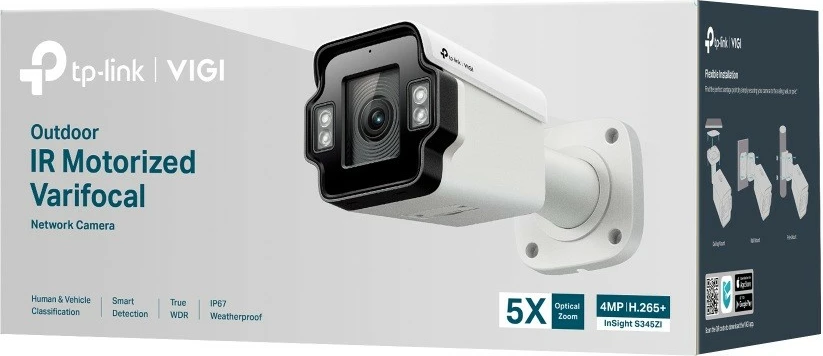 Kamerë sigurie TP-LINK InSight S345ZI VIGI, 4MP, zmadhim optik 5X, e bardhë, për jashtë