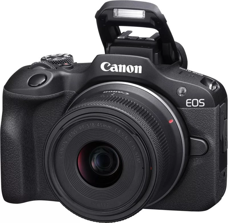 Kamera Canon EOS R100 24.1MP APS-C, Dual Pixel AF, Wi‑Fi/Bluetooth, RF‑S 18–45mm IS STM, e zezë, set (6052C013)