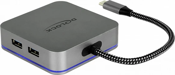 Docking station DeLOCK 87742 USB-C, 3x USB-A, HDMI, RJ-45, USB PD 87W, e hirtë
