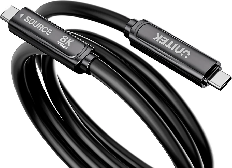 Kabl USB-C Unitek optik AOC, 12m, 10Gbps, PD 60W, 8K@30Hz, zi