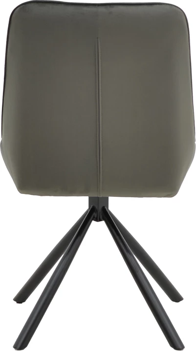 Karrige Wori kadife e hirtë e errët-këmbë metalike të zeza 48x56x82cm