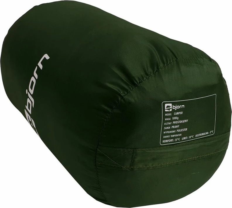 Qese gjumi Bjorn Envelope 210x75 cm për meshkuj, e zezë