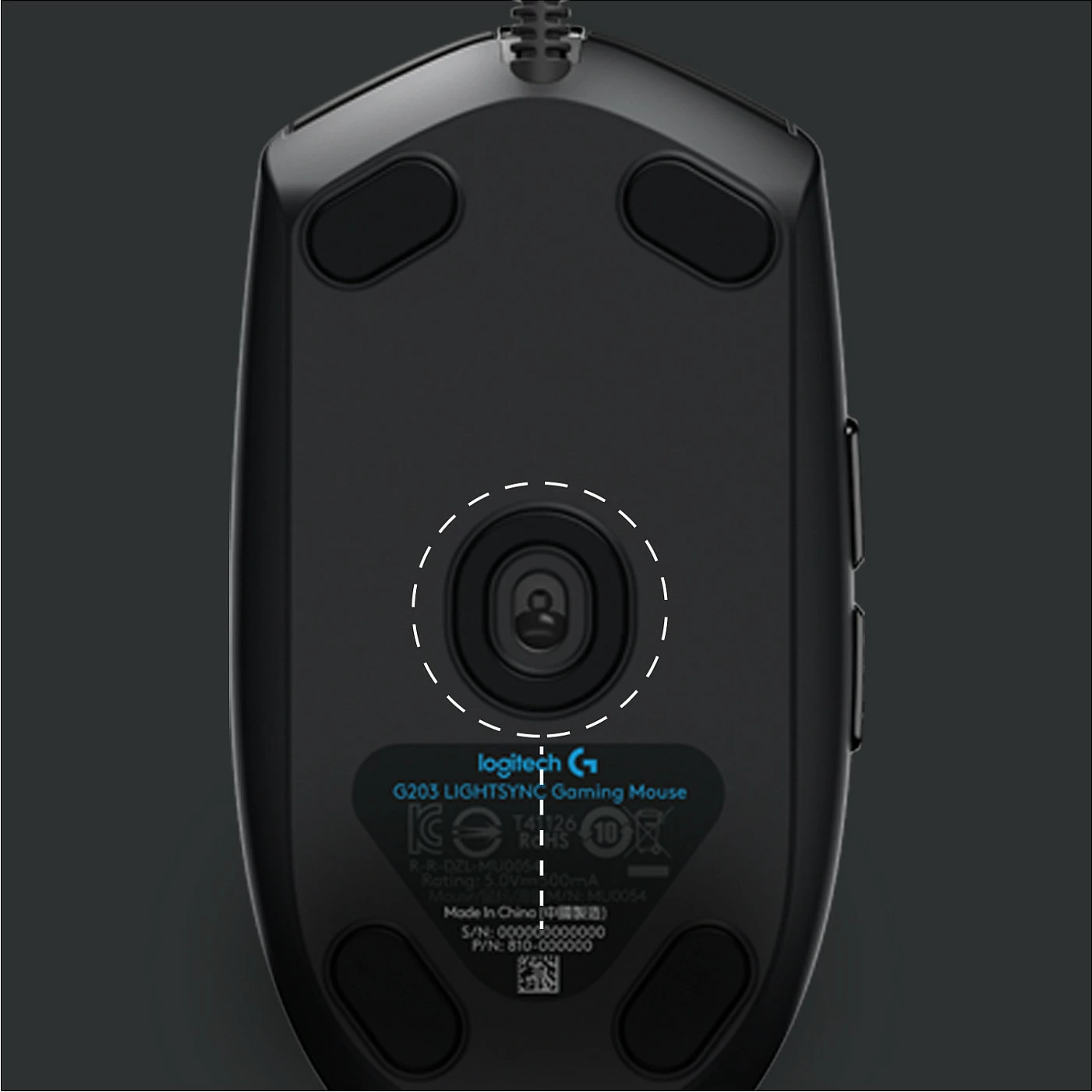 Maus Logitech G G203 LIGHTSYNC, USB Type-A, 8000 DPI, 1 ms, Ngjyrë e zezë