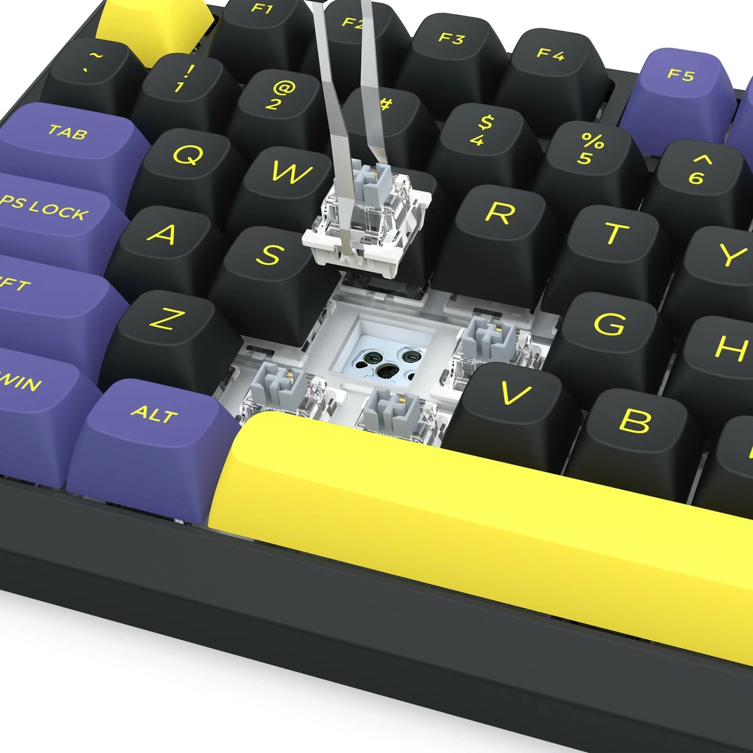 Tastierë gaming Redragon Glintstone K725LBY-RGB-PRO, mekanike 96%, wireless/wired, RGB, e zezë