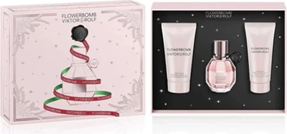 SET Viktor&Rolr Flowerbomb ,Eau De Parfum  30ML+Body Lotion+Bright Crystal