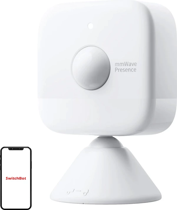 Sensor pranie SwitchBot W820000 mmWave/PIR/dritë, Matter, IP55, 2x AAA, i bardhë
