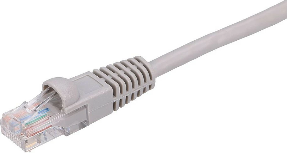 Kabllo LAN Extralink Cat5e UTP 1m, RJ45-RJ45, bakër, gri