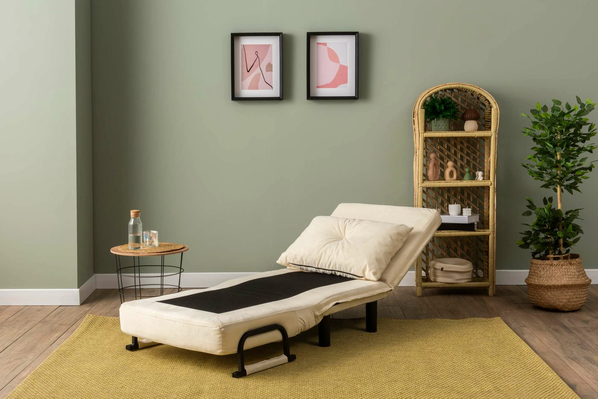 Krevat-karrige një vendës, Sento Single, ngjyrë krem