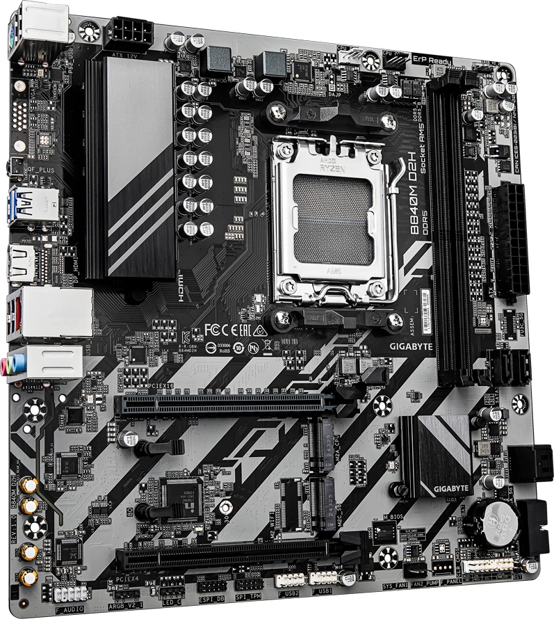 Pllakë amë GIGABYTE B840M D2H, AM5, mATX, 2x DDR5