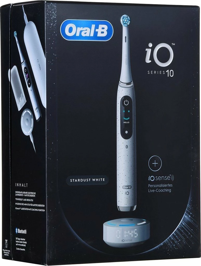 Furçë dhëmbësh elektrike Oral-B iO Series 10, 7 modalitete, 1 kokë, me këllëf udhëtimi, e bardhë Stardust