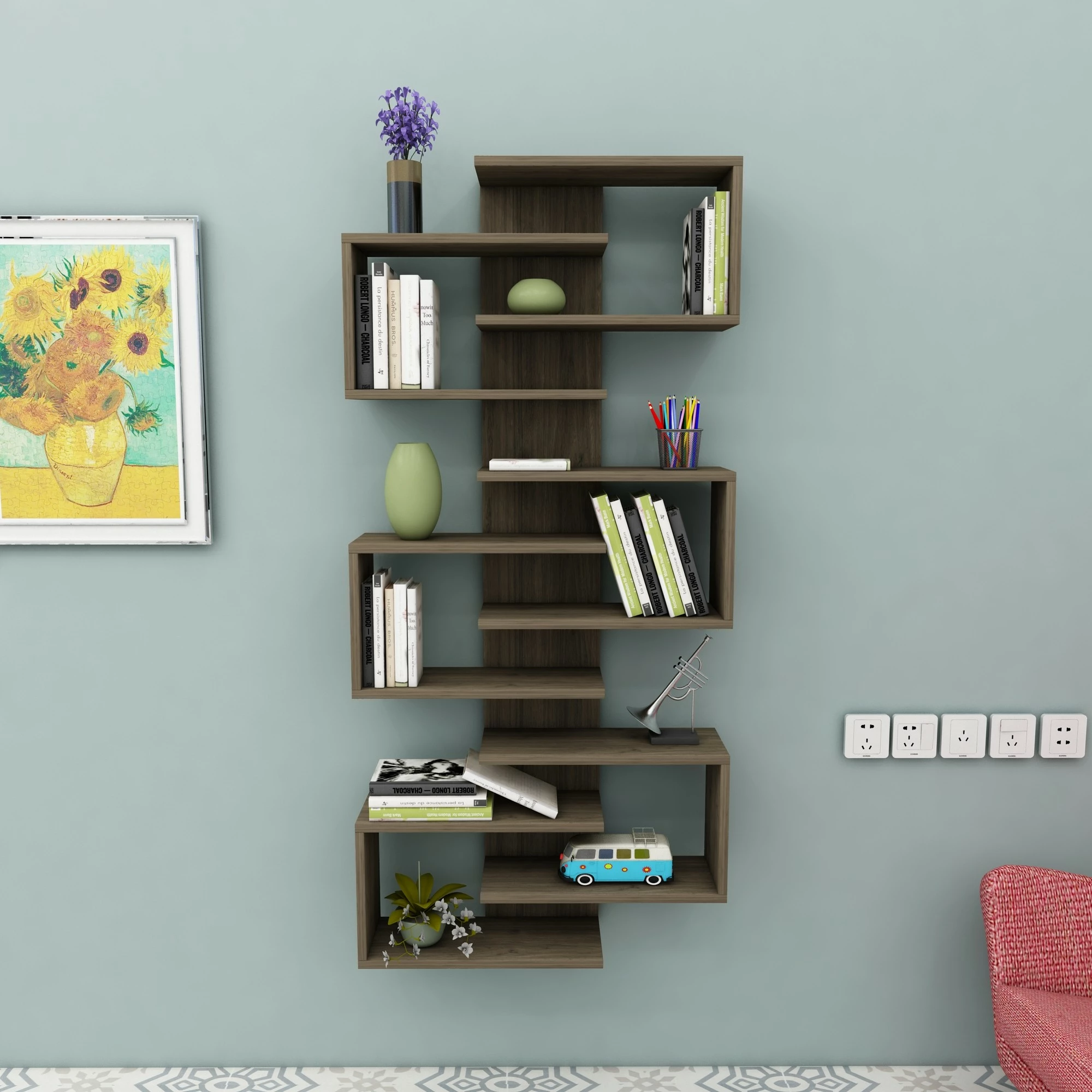 Raft librash Skye Decor, ngjyrë arr