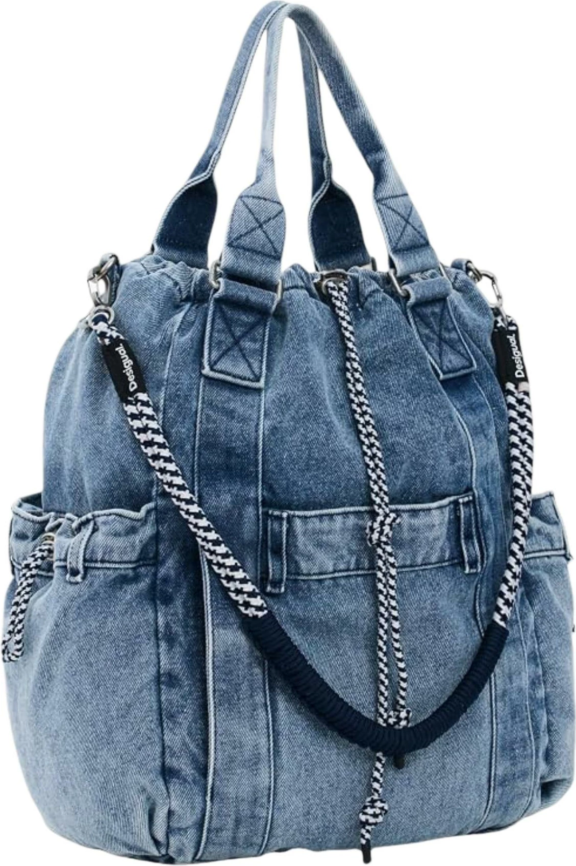 Çantë shpine për femra Desigual BACK_JACKDENIM GLOBE 26WAKD06, denim