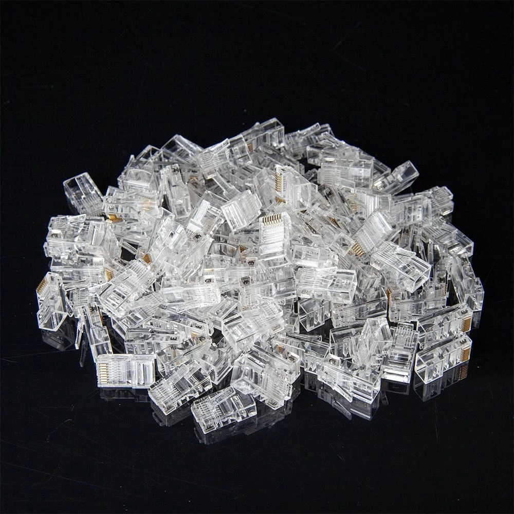 Konektor modular RJ45 Unitek Y-OT18TP Cat.5e, 100 copë, transparent