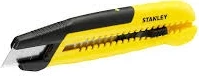 Thikë universale Stanley STHT10489-1, snap-off, slide lock, e verdhë/zezë, 12 copë