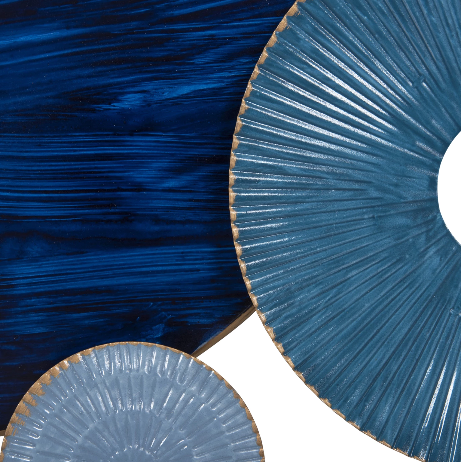 Dekor muri FH4207 metalik, ngjyra blu, 87x54 cm