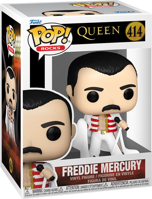 Figurinë koleksionuese Funko POP! Rocks Queen Freddie Mercury with Cape, vinyl, me pelerinë