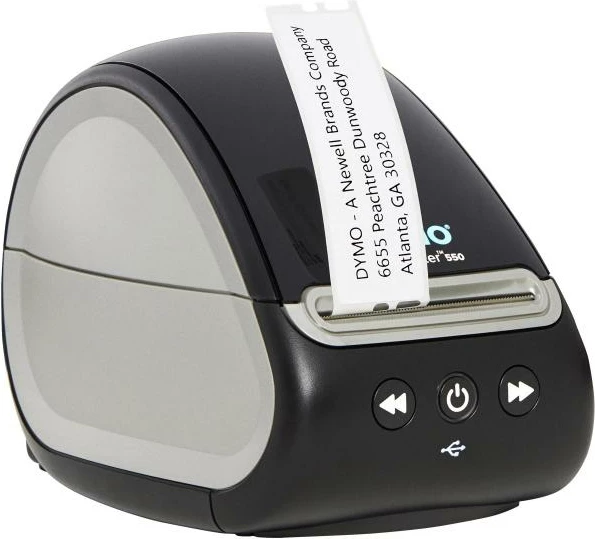 Printer etiketash, Dymo LabelWriter 550 2112722, 300dpi, termik direkt, për PC/Mac, i zi/gri