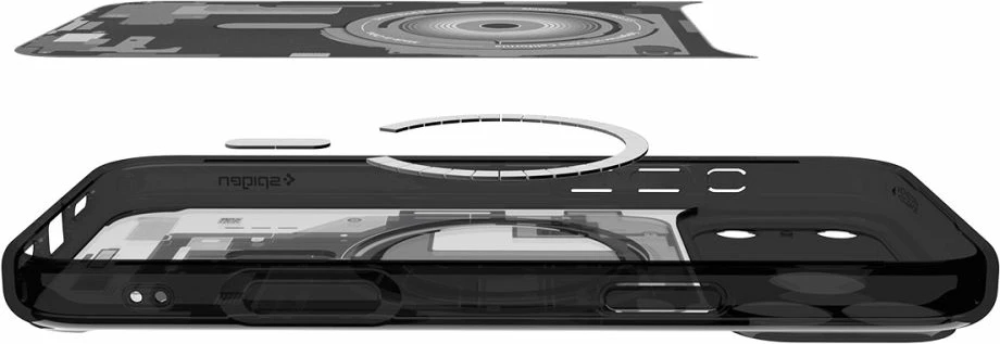 Mbështjellës Spigen Ultra Hybrid MagSafe për iPhone 17 Pro, Zero One, i zi