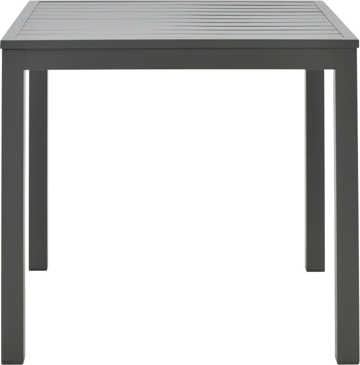 Set tavoline me dy karrige Kliton-Naoki, alumin dhe metal, anthracite e zezë, 80x80x74cm