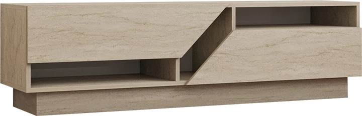 Dollap televizori Cogo, pamje travertini, 160x40x45cm