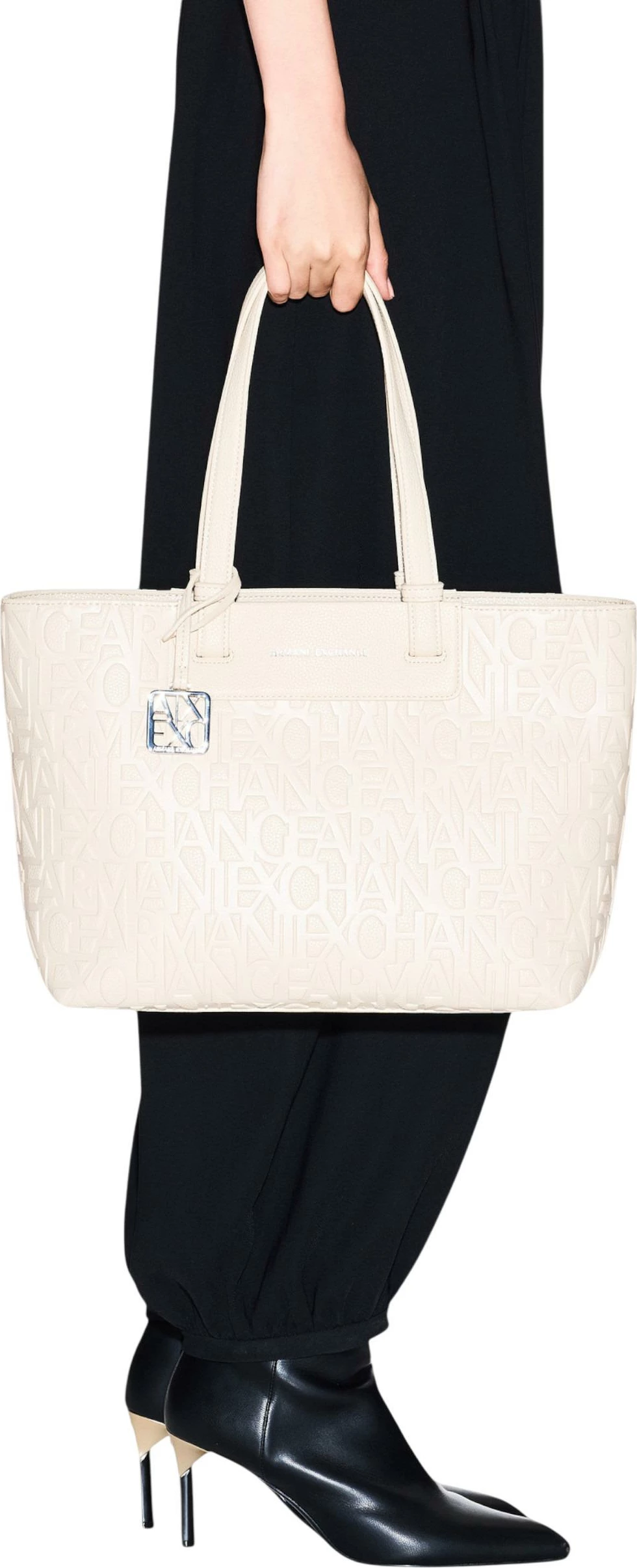 Çantë shopper për femra Armani Exchange XW001481 AF15774, bezhë