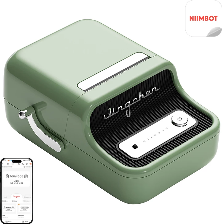Printer etiketa portativ Niimbot B21 Pro, Bluetooth, 1500 mAh, i gjelbër