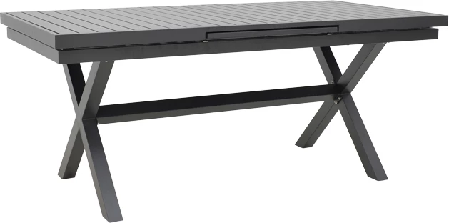 Tavolinë zgjeruese Dagyn alumini ngjyrë e hirtë e errët 180-240x90x76cm