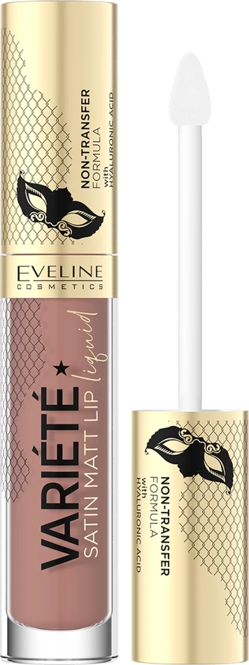 Buzëkuq i lëngshëm Eveline Cosmetics Variete Satin Matt Lip Liquid 01, 4.5ml për femra